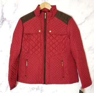 WEATHERPROOF Quilted Red Jacket, Spring/Fall, Cold weather, Size Large